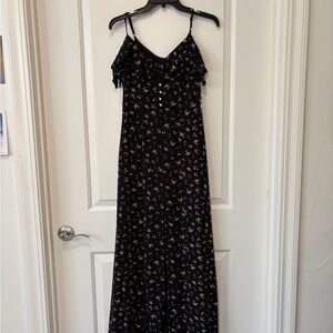 Honey and Rosie Black Floral Maxi Dress